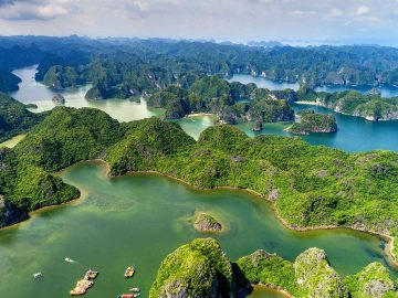 Halong Bay in Vietnam.